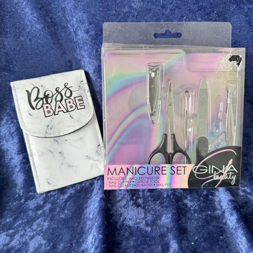 5/$25 Boss Babe Manicure Set w/ Travel Case NWT